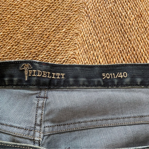 Fidelity Denim 5011 Blue Sabbath Rise Relaxed Straight Fit Jeans Size 40 - Picture 7 of 12